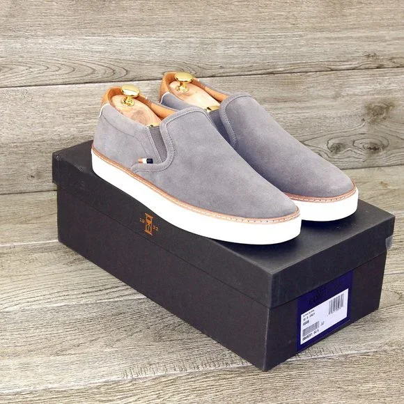 NIB $275 Allen Edmonds ALPHA Loafer 14 D Grey Suede add $15